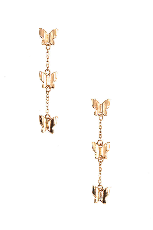 Butterfly dangle earrings