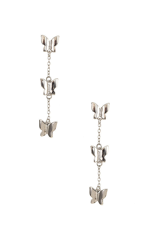 Butterfly dangle earrings