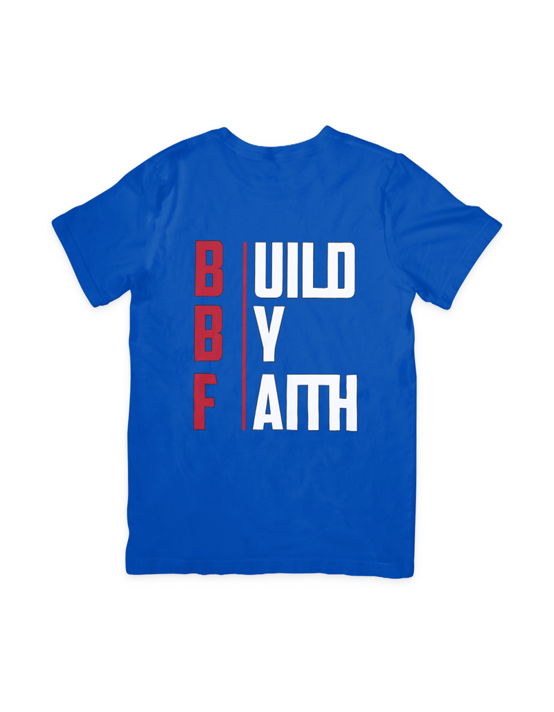 Build By faith feature T shirt