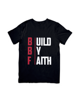 Build By faith feature T shirt