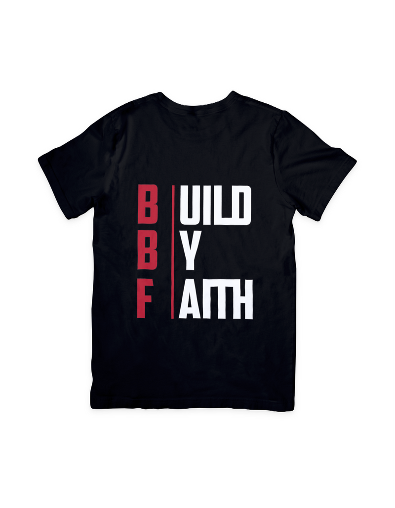 Build By faith feature T shirt